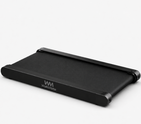 Black WalkMate treadmill on a white background